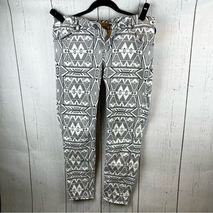 Sanctuary Anthropologie Women’s Tribal Tattoo Skinny Moto Pants Leggings Size 30